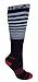 MOXY SOCKS Black with Gray and Red The Force Deadlift Fitness Premium Knee-High Socks