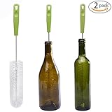 KZKJ Bottle Brush,2-Pack Original 17 inch Cleaner for Washing Beer, Wine, Kombucha, Decanter, Narrow Neck Brewing Bottles