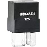GROBARPART UM46-67-730 Fuel Pump Starter AC Headlight Coolant Fan Relay | Fit for Mazda 3 CX-5 CX-30 6 CX-50 CX-90 CX-9 2 RX-8 CX-3 5 EV GLC MX-5 4 Miata; 12V; 35A; 4 Pins; Plug &amp; Play