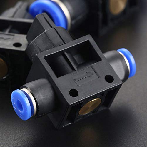 CactusAngui Pneumatic Ball Air Valve Push in Fitting Connector Hose Tube Pipe Speed Joiner 8mm - Thumbnail 4