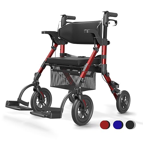 2 in 1 Walkers for Seniors with Seat, VOCIC