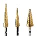 Knoweasy Step Drill Bit Set - 3PCS High-Speed Steel Drill Kit for Metal, Aluminum, and Wood Hole Drilling
