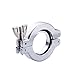Set of 1 NW/KF-25 Aluminum Vacuum Clamps + Aluminum Centering O-rings with Buna-N Rubber, Vacuum Part