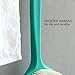Upgraded Bath Body Brush with Comfy Bristles Long Handle Gentle Exfoliation Improve Skin's Health and Beauty Bath Shower Wet or Dry Brushing Body Brush (14 inch, Green)