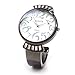 Gun Black Crystal Metal Band Large Face Women's Bangle Cuff Watch