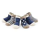 Izzy & Roo Heathered Toddler Socks - Set of 4 Pair (2-4 Years, Denim)