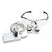 Zorvo Dentist Dental Surgical Medical Binocular Loupes 3.5X 320mm Optical Glass Loupe +Dental LED Head Light Lamp (silver)