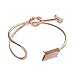 SENFAI Peach Heart Arrow Bowknot Cuff Bangle for Women