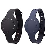 Misfit Shine 2 Wristband By Allrun, 2pcs Replacement Wrist Band Strap For Misfit Shine 2 (No tracker, Replacement Bands Only) (Black&Navy)