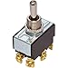 Morris Products 2 Pole Toggle Switch – Heavy Duty, DPDT On-Off-On 6 Screw Terminals – Three Positions – Solid Brass, Nickel Plated Bushings - 100,000 Mechanical Life Cycles – CURus Listed, (70110)