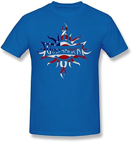 SIANDA Men's Godsmack Band US Flag Logo T-Shirts Size S RoyalBlue