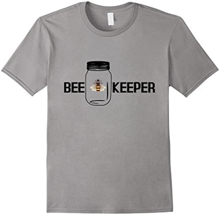 Mens Beekeeper T-Shirt Beekeeping Shirt - Bee Keeper Honey Jar XL Slate