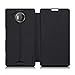 kwmobile Case for Microsoft Lumia 950 XL - Book Style Flip Folio Slim Wallet Cover with Stand Feature - Black