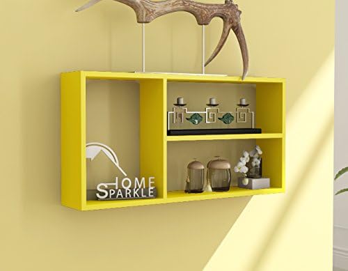 Home Sparkle Rectangle Shelf Engineered Wood (Yellow)