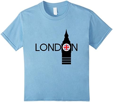 unisex-child I Love London City UK England Flag TShirt for Men Women Kids 4 Baby Blue