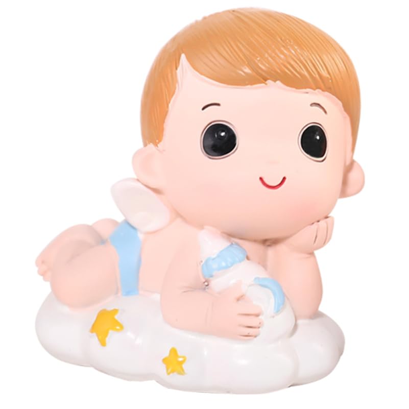 Photo 1 of Totority Cake Decoration Crafts Resin Boy Baby Cake Decoration Crafts Resin Baby Boy Model Ornament Baby Birthday Cake Decoration Anniversary Celebration Cake Ornament