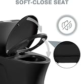 Vivo Technologies Soft Close Toilet Seat Universal Fit Black O Shape view 7