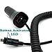 Droid Turbo 2 Compatible 3.1Amp Rapid Car Charger DC Power Adapter with USB Port Micro USB with Touch Activated LED Light Coiled Cable for Motorola Droid Turbo 2