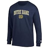 Elite Fan Shop Notre Dame Fighting Irish Long Sleeve Tshirt Arch Navy - XL