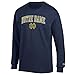 Elite Fan Shop Notre Dame Fighting Irish Long Sleeve Tshirt Arch Navy - XL