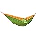 Yosoo(TM) Double Hammock - Lightweight Indoor and Outdoor Nylon Parachute Hammocks for Camping, Backpacking & Travel. Tree Ropes Included (yellow & green)