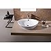 Luxier CS-004 Oval 23 in. Bathroom Ceramic Vessel Sink Art Basin in White