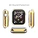 ZONEYILA Compatible with Apple Watch Case 44mm 40mm Screen Protector Cover,Series 4 New iWatch Overall Protective Case TPU HD Clear Ultra-Thin Cover (Gold CASE, 40mm)