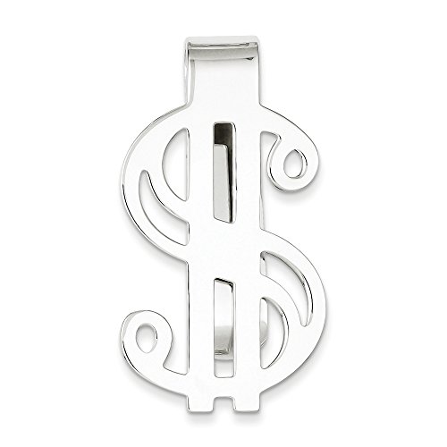 Polished Dollar Sign Money Clip in Sterling Silver