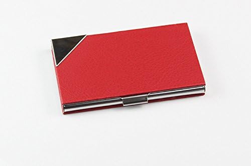 SHUSHU RFID Stainless Steel Wallet Credit Card Holder For Men &amp; Women - Slim Metal (Dark Pink)