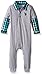 U.S. Polo Assn. Baby Boys' Long Sleeve 2 Fer Romper, Medium Heather Gray, 3-6 Months