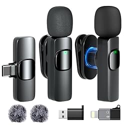 Epinovo Wireless Lavalier Microphone Clip on Mics