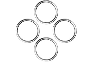 TRI SURGE 316 Stainless Steel Round Ring Welded 5/32" x 1.5" (4mm x 38mm) Marine Grade O-Ring (4) anillo redondo