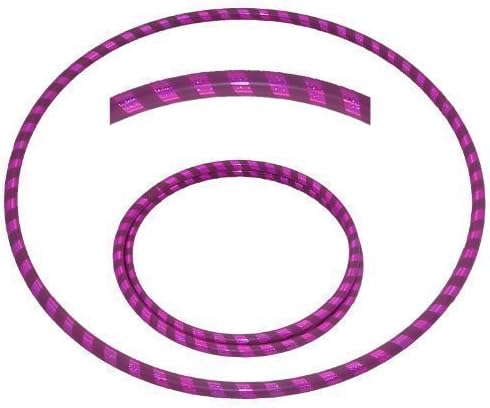 Hooping4Life Travel 40" (102cm) FOLDABLE Dance, Exercise & Fitness Hula Hoola Hoop/Hoops (Holographic Purple & PVC Purple)