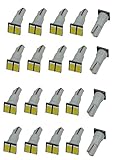 Cutequeen 20PCS white T5 5730 2-SMD 3smd LED Car Lights Bulb 17 18 27 37 58 70 73 74 79 85 86 2721 (pack of 20)