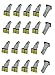Cutequeen 20PCS white T5 5730 2-SMD 3smd LED Car Lights Bulb 17 18 27 37 58 70 73 74 79 85 86 2721 (pack of 20)