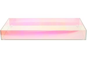 Toyvian Acrylic Vanity Organizer Tray for Jewelry and Cosmetics, Small Decorative Storage Plate for Bathroom