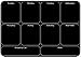 Black Fluorescent Magnetic Weekly Dry Erase Calendar 10