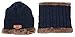 Lovful Unisex Fashion Winter Thick Warm Knitted Hat and Circle Scarf 2 Pieces