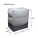 Jaklove Travel Foot Rest Pillow PVC Inflatable Footrest Adjustable Height Pillow for Foot Leg Pillow on Airplanes,Cars,Buses,Trains,Office(Gray)