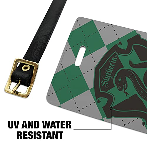 Harry Potter Slytherin Plaid Sigil Luggage ID Tags CarryOn Cards Set