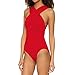 LAPAYA Women's Bathing Suit Front Criss Cross Ruched Backless One Piece Swimsuit