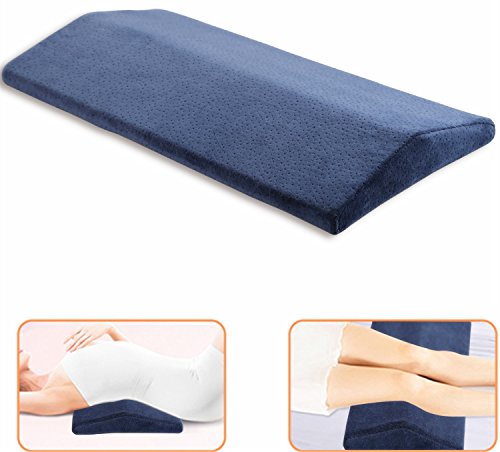 Sleeping Pillow for Lower Back Pain,Multifunctional Lumbar Support Cushion for Hip,Sciatica and Joint Pain Relief,Orthopedic Side Sleeper Bed Pillow,Soft Memory Foam