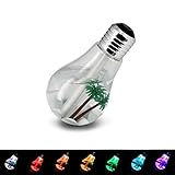 SCS ETC USB Powered Color Changing Cool Mist Bulb Humidifier-400mL Capacity-Super Quiet Operation-7 Color Nightlight