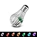 SCS ETC USB Powered Color Changing Cool Mist Bulb Humidifier-400mL Capacity-Super Quiet Operation-7 Color Nightlight