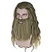 Miss U Hair Men Wig And Beard Long Curly Golden Brown Wig Funny Wigs Halloween Costume Party