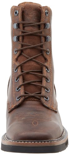 Justin Original Work Men's Stampede Rugged Soft Toe Lace Up Work Boots Tan 10 EE - Thumbnail 4