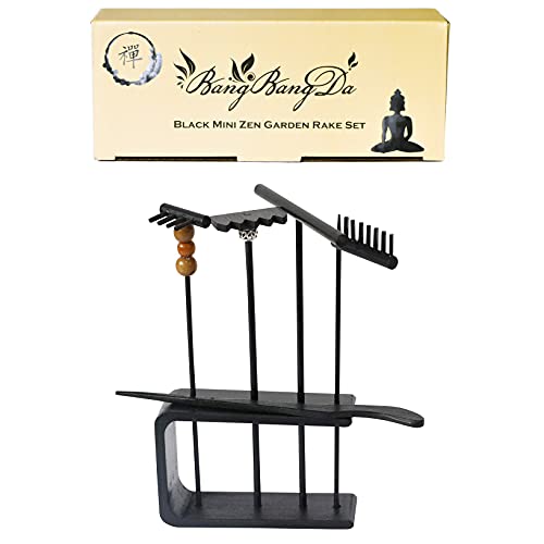Desktop Mini Black Zen Garden Rake Japanese Zen Gifts Zen Decor Bamboo