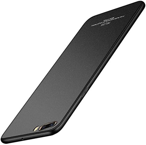 Pelosi Original Frosted Matte Ultra Slim Sandstone Soft Back Cover Case &amp; Screen Protector for Oneplus 5 Five (Black)