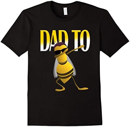 Mens Dabbing Bee Funny Dad To Be Shirt
