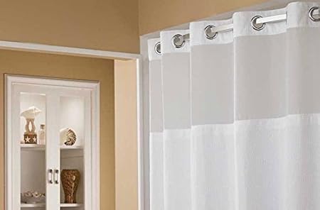 Marriott Hotel Hookless Shower Curtain 180 X 195 Cm No Curtain